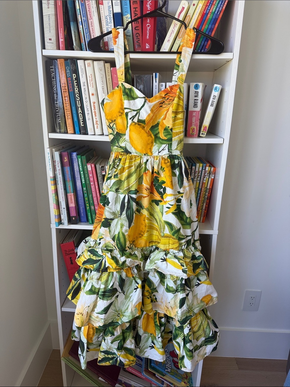 H&M poplin lemon print midi dress - Picture 3 of 10